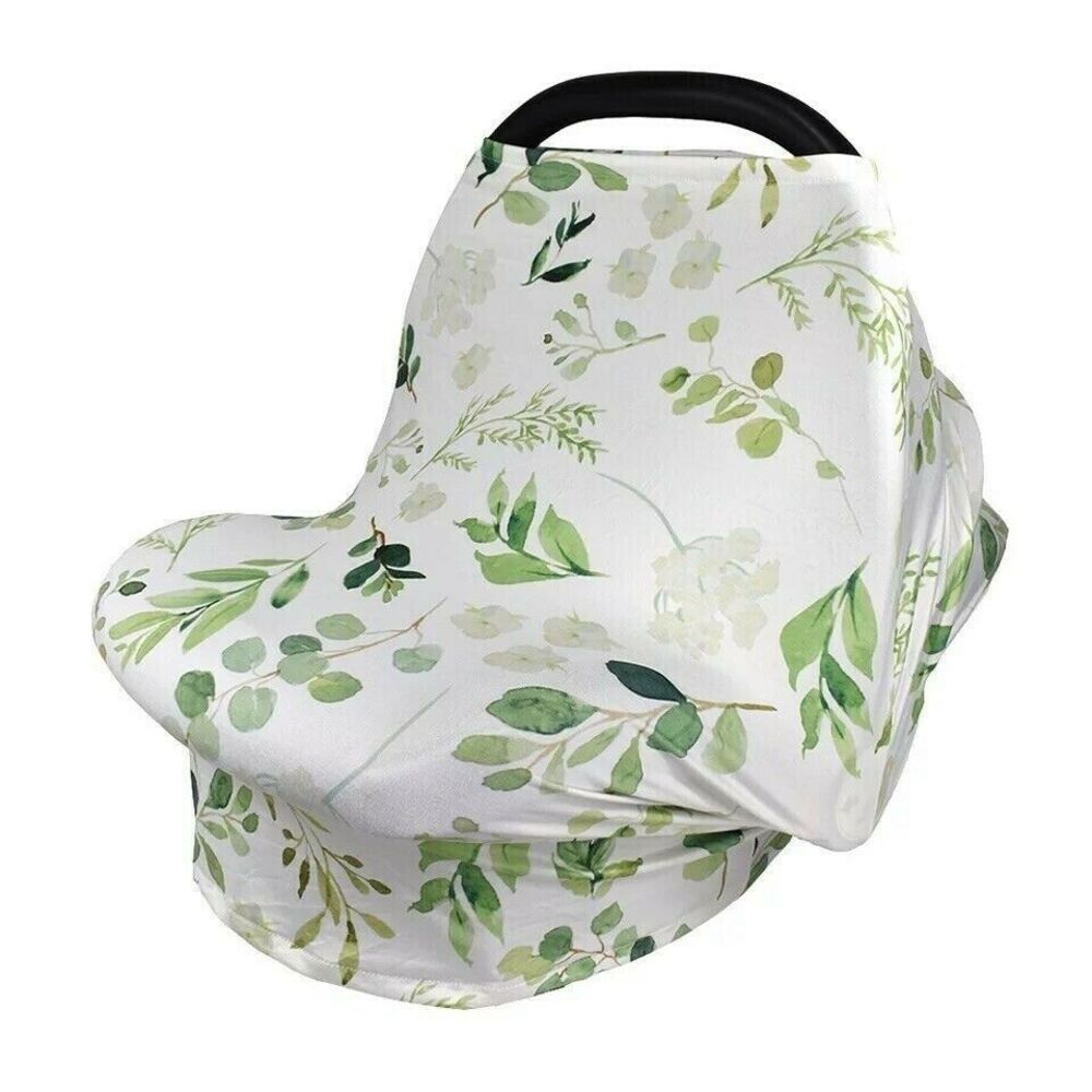 Baby Car Seat Cover Breastfeeding Multi-Use Canopy Nursing Boho Stretchy Soft
